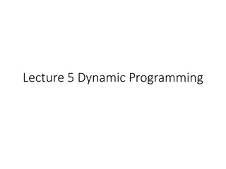 Dynamic Programming for Knapsack Problem and Solutions