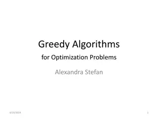 Greedy Algorithms for Optimization Problems