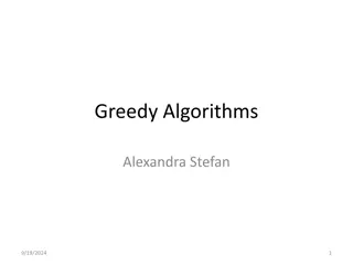 Greedy Algorithms and Optimization Problems Overview