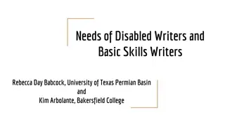 The Needs of Disabled and Basic Skills Writers in Writing Centers