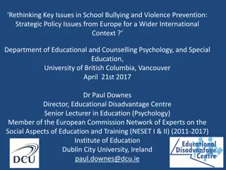 Strategic Policy Issues in School Bullying and Violence Prevention