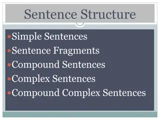 Sentence Structure: Simple, Compound, and Complex Sentences