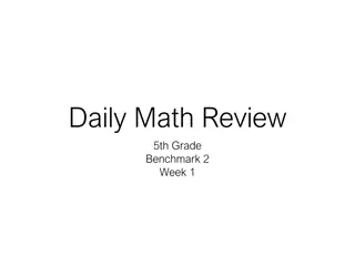 5th Grade Math Review - Week 1 and Week 2