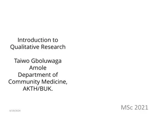 Understanding Research Methods in Public Health