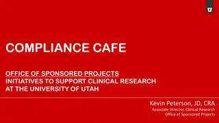 Office of Sponsored Projects Initiatives at University of Utah