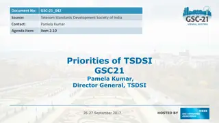 TSDSI Priorities for Socio-Economic Development Through Technology Standards