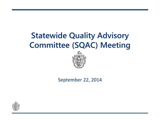 Quality Advisory Committee Meeting Summary - September 22, 2014