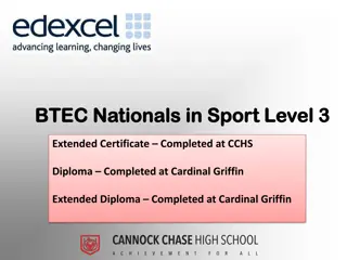 BTEC Nationals in Sport Level 3 Course Overview