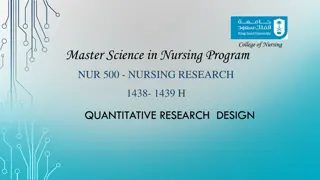 Quantitative Research Designs in Nursing