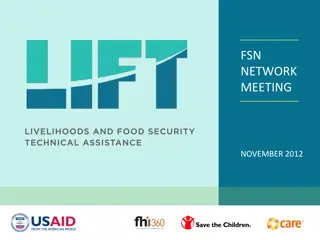 FSN Network Meeting November 2012: Livelihoods and Food Security Technical Assistance