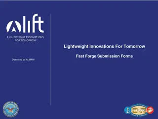 Lightweight Innovations for Tomorrow Fast Forge Submission Forms