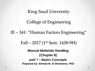 Manual Materials Handling: Basics Concepts in Human Factors Engineering