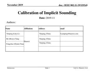 Implicit Sounding Calibration in IEEE 802.11-19/1193r0