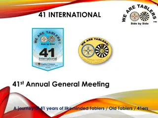 41st International Annual General Meeting - A Journey of 41 Years