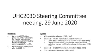 UHC2030 Steering Committee Meeting Highlights