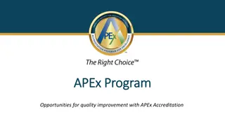 Opportunities for Quality Improvement with APEx Accreditation