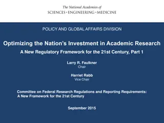 Optimizing the Nation's Investment in Academic Research: A New Regulatory Framework