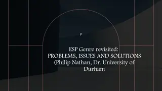 Revisiting PESP Genre: Problems, Issues, and Solutions