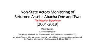 Monitoring and Recovery of Abacha Loot in Nigeria: The Civil Society's Advocacy Efforts