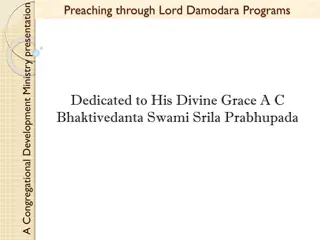 Preaching Through Lord Damodara: Congregational Development Ministry Presentation