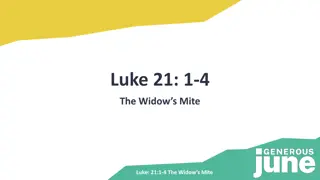 Reflections on Luke 21:1-4 - The Widow's Mite and Prayers of Intercession