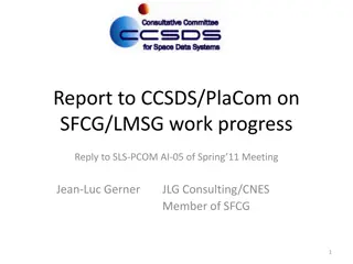 Progress Report on Lunar-Mars Spectrum Group Work within SFCG