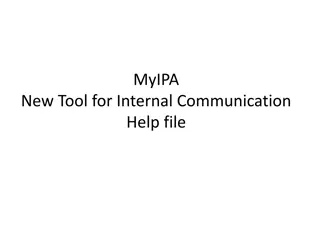 MyIPA: New Tool for Internal Communication Help File