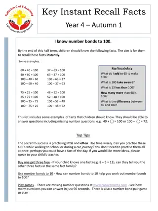 Enhancing Math Skills: Instant Recall Facts for Year 4 Students