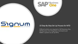 Step-by-Step Set Up Process for Making Tax Digital in SAP Business One