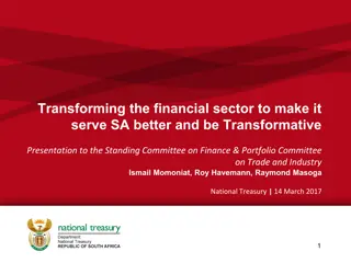 Transforming the Financial Sector for Better Service: National Treasury Presentation