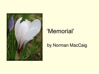 Analysis of 'Memorial' by Norman MacCaig