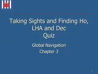 Global Navigation Quiz on Sights and Ho Corrections