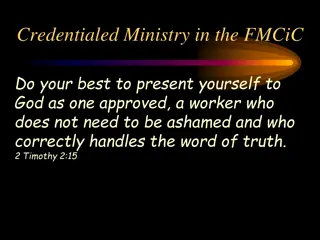 Journey Towards Credentialed Ministry in FMCiC