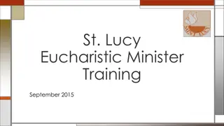 Eucharistic Minister Training Overview and Guidelines