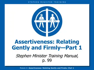 Stephen Minister Training: Assertiveness and Relating Skills