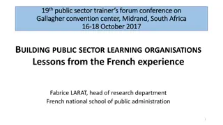 Building Public Sector Learning Organizations: Insights and Challenges