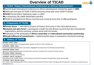 Tokyo International Conference on African Development (TICAD): Overview and Themes