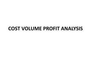 Cost Volume Profit (CVP) Analysis