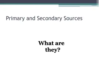 Primary and Secondary Sources in Research