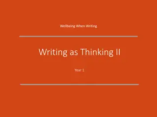 Enhancing Wellbeing Through Writing: Writing as Thinking