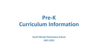 South Woods Elementary School Pre-K Curriculum Information 2021-2022