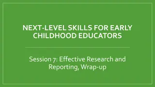 Enhancing Early Childhood Research Skills