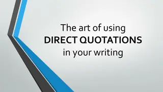 Mastering Direct Quotations in Writing