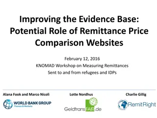 Enhancing Remittance Data through Price Comparison Websites