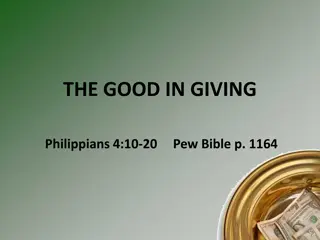 The Joy of Giving: Insights from Philippians 4