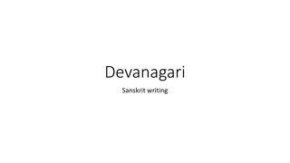 Devanagari Sanskrit Writing System