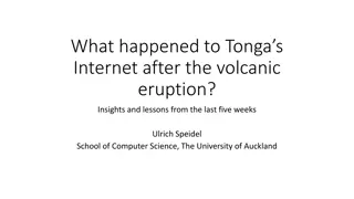 Insights on Tonga's Internet Situation Post-Volcanic Eruption