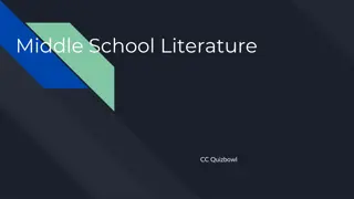 Popular Middle School Literature Books Summary