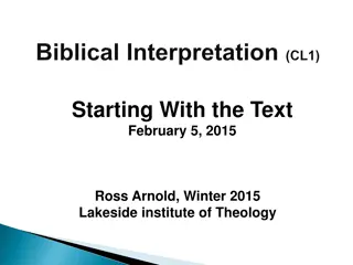 Understanding Biblical Interpretation and Exegesis