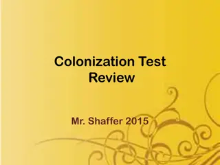 Colonization Test Review - Mr. Shaffer 2015